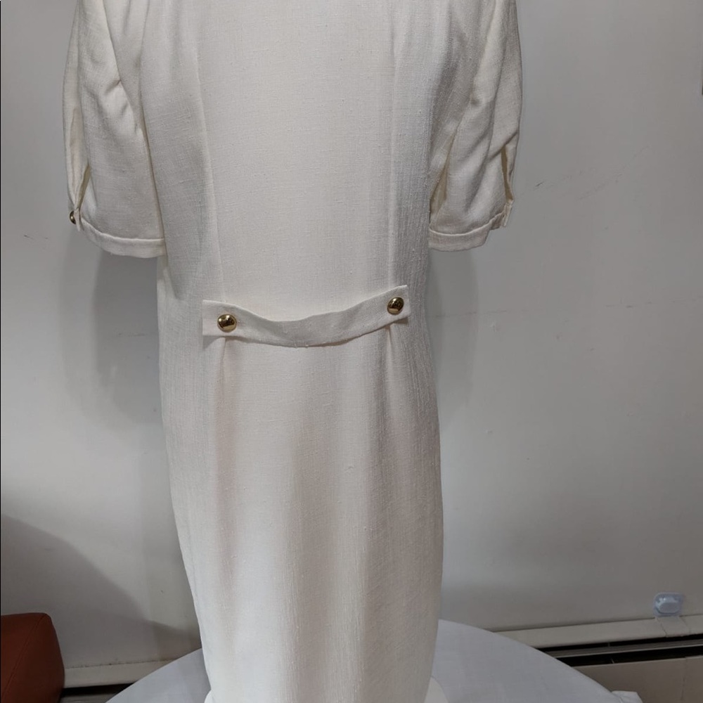 Patchington White Midi With Gold Buttons . - image 3